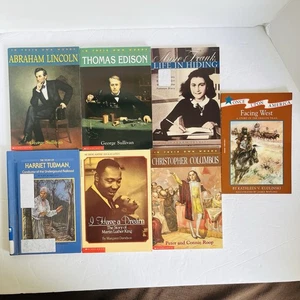 Lot of 7 Children's American World History Chapter Books Biography - Picture 1 of 20