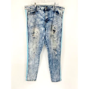 Rue 21 Premium Mens Jeans Size 36Wx32L (Actual 40Wx33L) Blue Super Skinny - Picture 1 of 9