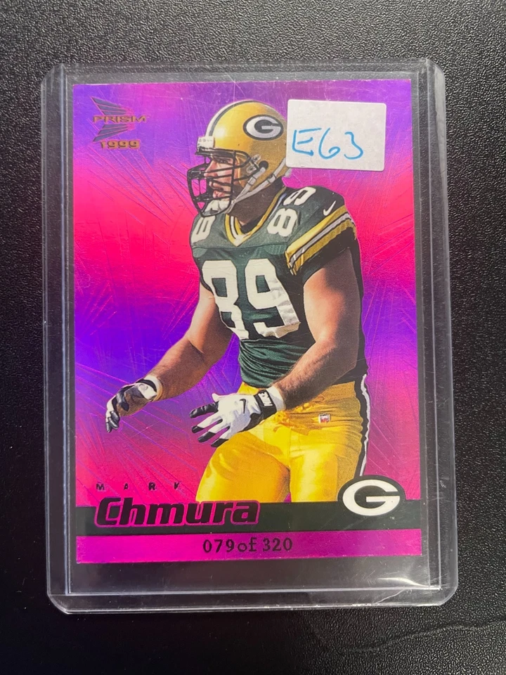 1999 Pacific Prism #55 Mark Chmura Holographic Purple #/320 Green Bay Packers - Image 1 of 2