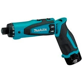 Makita DF012DSE 7,2 V Lithium-Ion kabelloses 1/4"" Sechskant-Schrauber-Bohrer-Kit mit - Bild 1 von 1