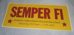 2025 SEMPER FI Marine Corps 250 Yrs LARGE Sticker 8.25 x 3.75" Sheet on Card - Picture 1 of 2