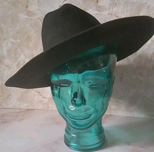 Bradford Western Hat Cowboy Black Men's Sz 58 7 1/4 - Picture 1 of 7