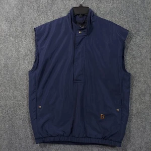 FootJoy DryJoys Vest Mens Small Navy Blue Golf Rain Half Zip Water Resistant - Picture 1 of 7