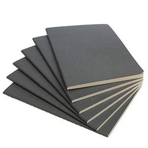 A5 Dotted Notebooks - Grid Notebook, 92 pages, 8.2" x 5.5" (Gray, 6 Pack) - Picture 1 of 9