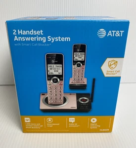 ATT CL82229 Cordless Phone 2 Handsets Rose Gold Digital Answering System - Picture 1 of 6