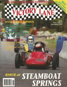 VICTORY LANE 1992 NOV - THE VINTAGE & HISTORIC RACING NEWS MAGAZINE - Imagen 1 de 1
