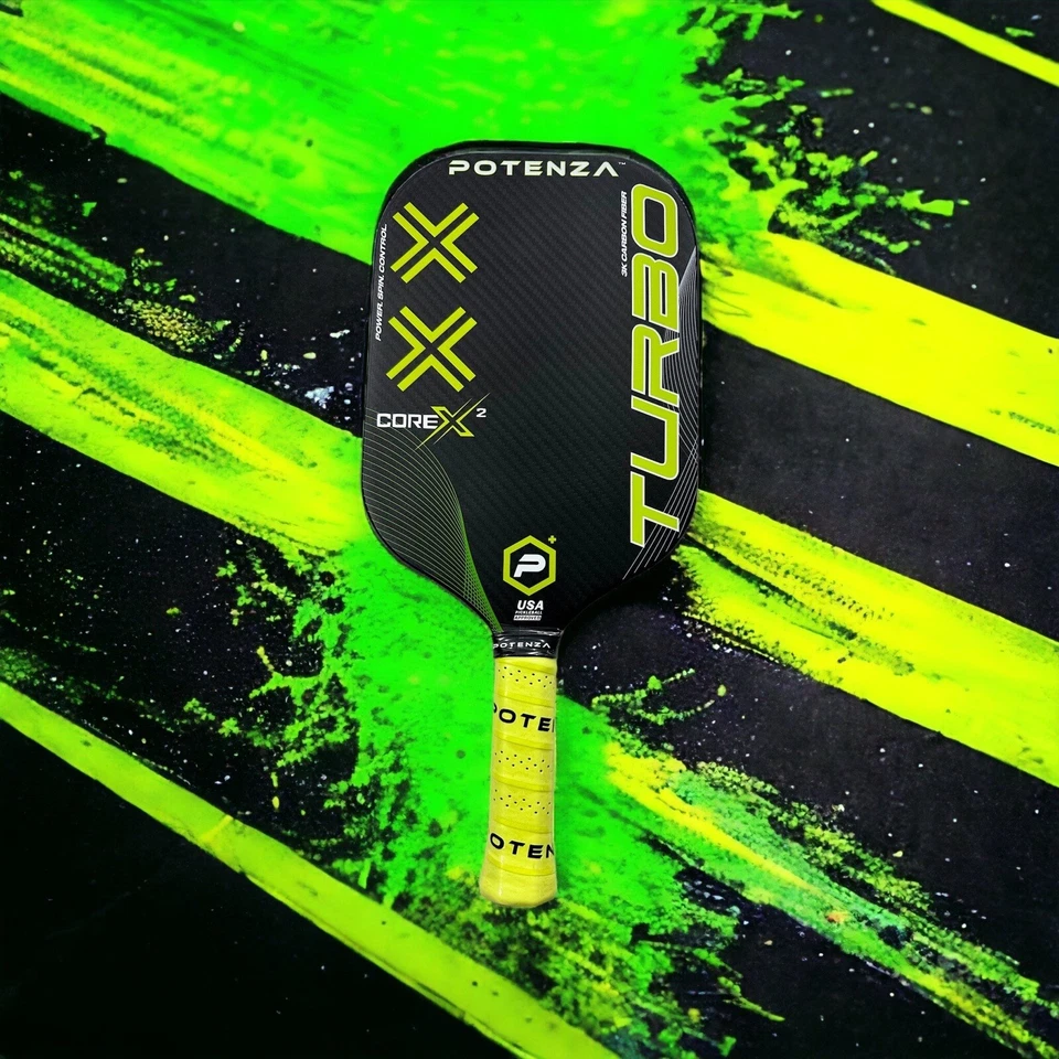 POTENZA “TURBO+” Pro Pickleball Paddle (3K Carbon Fiber, 16mm COREx2)