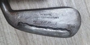 Antique Vintage Tom Stewart Frank Coltart Hickory Wood Shaft Golf Club 1 Iron - Picture 1 of 10