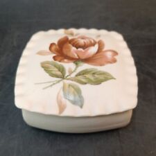 Porcelain Dusty Rose Trinket Box By EMC