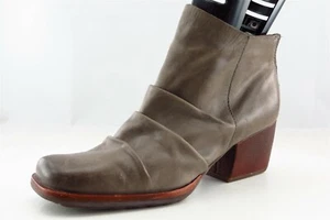 Kork-Ease Slouch Boots Brown Leather Zip Women Sz 7 - Picture 1 of 6