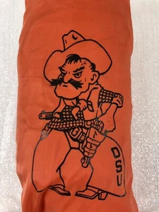 Poncho de lluvia naranja de fútbol americano OSU Oklahoma State Cowboys logotipo antiguo vintage para 2 personas - Imagen 1 de 9