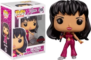 FUNKO POP! SELENA QUINTANILLA ROCKS BURGUNDY OUTFIT (GLITTER) QUEEN #205 +PP - Picture 1 of 9