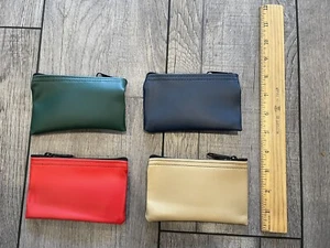 "MENGE 4 MINI Vinyl Bank Einzahlung Geld Reißverschluss Taschen - Cash Organizer 5"" x 3" - Bild 1 von 4