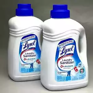 2 Pack Lysol Laundry Sanitizer, Crisp Linen, Chlorine-Free - 150 fl. oz. - Picture 1 of 10