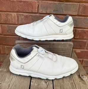 FootJoy PRO SL BOA Golf Shoes 45031 White Spikes junior size 5 - Picture 1 of 16
