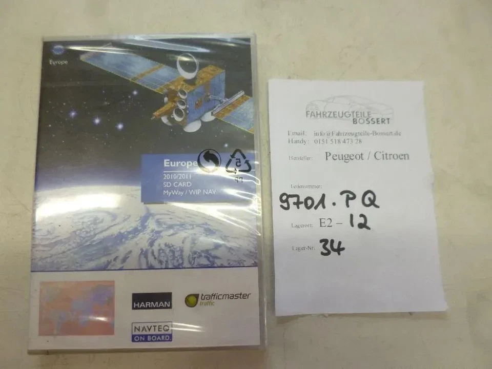 Harman Europe 2010/2011 SD Card MyWay / WIP NAV Navigation Peugeot Citroen NEU - Bild 1 von 1