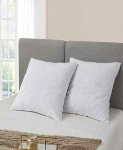 Serta PerfectSleeper 2 set Euro Square Waterfowl Feathers Bed Pillows, 26 x 26 - Picture 1 of 14