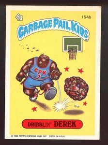 Topps Garbage Pail Kids 1986 #154b Driblin' Derek brillante - Imagen 1 de 2