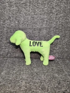 Victorias Secret Love PINK Dog Neon Green Plush 7" - Picture 1 of 11