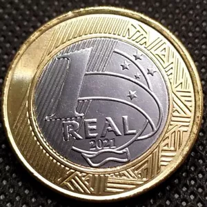 Brazil, 1 Real Coin, 2021, KM New, UNC - Picture 1 of 2