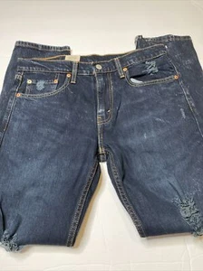 Levi's 502 Mens Jeans 31x32 Regular Taper Distressed NWT Casual Trendy - Picture 1 of 6