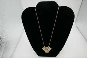 Catena vintage tono oro con più goccioline oro e pietra catena 16 o 18 pollici  - Foto 1 di 3