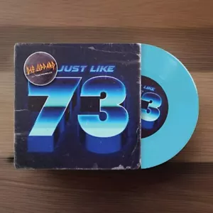 Def Leppard JUST LIKE 73 EXCLUSIVE VERY LIMITED 7" BLUE VINYL SINGLE - Picture 1 of 2
