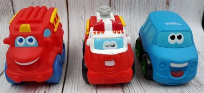 Lot of 3 Hasbro Tonka Lil CHUCK & Friends Chunky Vehicles FIRE TRUCKS & HTF SUV - Image 1 of 4
