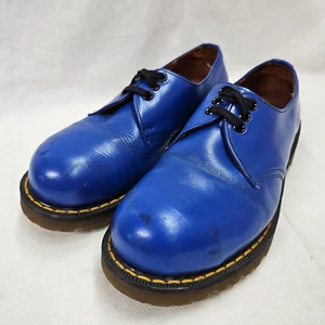 Zapatos Oxford de Cuero Doc Dr. Martens Azul Eléctrico Hechos en Inglaterra Talla UK 5 - Imagen 1 de 15