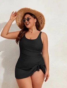 Ladies Black swim-dress size XL - Picture 1 of 7