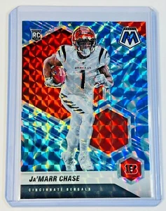 2021 Ja'marr Chase RC Panini Mosaic Blue Reactive Prizm Parallel #307 - Bild 1 von 6