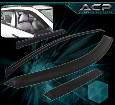 For 05-11 Dodge Dakota Quad Cab 4DR Sun Shade Vent Wind Rain Guard Window Visors - Изображение 1 из 3