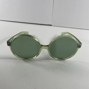Vintage große runde Bachmann Sonnenbrille Damen grün Italien selten 60er? - Bild 1 von 8