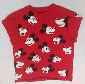 Disney Damen XL "Mickey Mouse" All Over Grafik Kurzarm Rundhals T-Shirt - Bild 1 von 7