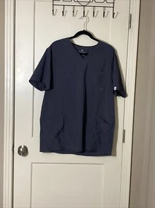 Infinity By Cherokee Medical Men V-neck Scrub Top Dark Gray Size L - Picture 1 of 10