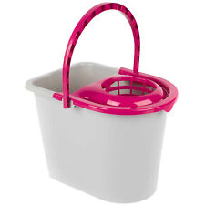 Kleeneze COMBO-5772 Bucket With Mop Wringer And Carry Handle, 14 L, Set Of 7