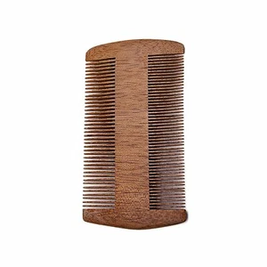 Men Handcrafted Wood Anti static Healthy Narrow Wide Teeth Massage Wooden CombX1 - Picture 1 of 6