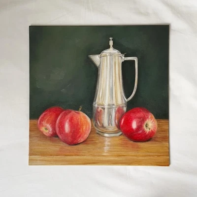 Oil on Canvas Apple Still Life Kitchen Original Wall Art Direct from Artist30x30 - image 1 of 4