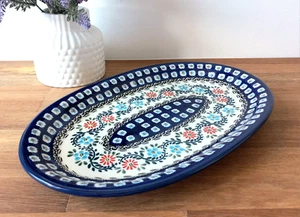 Original Bunzlauer Keramik Speiseplatte Teller 31 cm Wurstplatte Servierplatte - Imagen 1 de 5