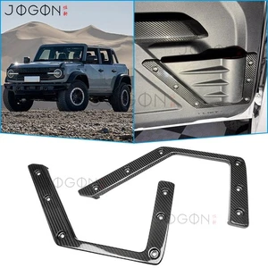 For Ford Bronco 2021-25 Carbon Front Door Storage Pockets Cup Holder Side Cover - Picture 1 of 13