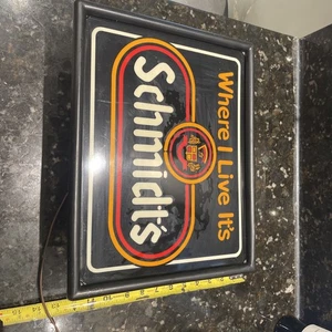 Schmidt’s Of Philadelphia Bier Vintage Leucht Bar Schild 70er Jahre ohne Glühbirne Kunststoff - Bild 1 von 2