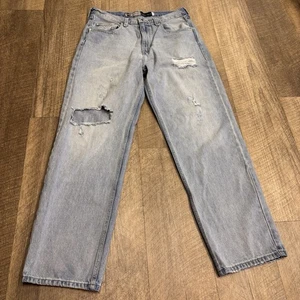 Levi's Men’s SilverTab Loose Distressed Jeans Light Blue Wash 32x32 Fits 33x32 - Picture 1 of 15