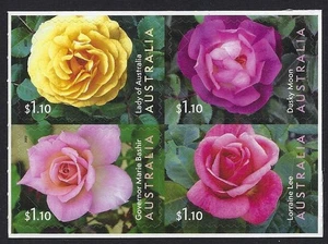 2022 Australia SG# Australian Bred Roses P&S booklet block mint MUH MNH flowers - Bild 1 von 1