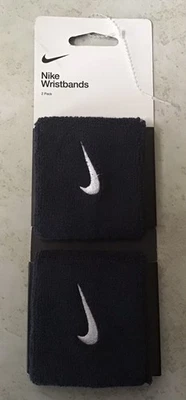 Nike Unisex Swoosh Wristbands Navy 2-pack, NEW - Image 1 of 4
