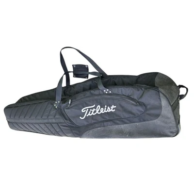 Bolsa de viagem de golfe Titleist preta e vermelha com rodas capa de viagem - Imagem 1 de 4