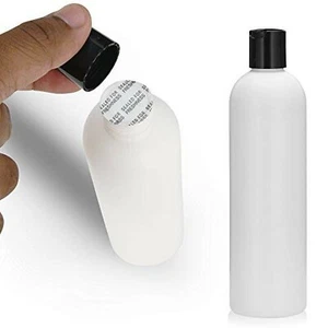 25 pezzi bottiglia vuota in HDPE bianco 12 oz - bottiglie di plastica rotonde Cosmo - 24/410 nec... - Foto 1 di 9