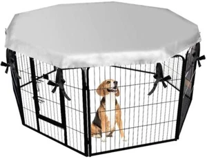 NEW 24in Pet Playpen Cover Sun Shade In/Ourdoor Dog Cage Waterproof Cover Cloth - Picture 1 of 9