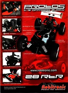 Protos RC 28 RTR 1/8 Off-Road Buggy Print Ad Wall Decor Robitronic - Picture 1 of 1