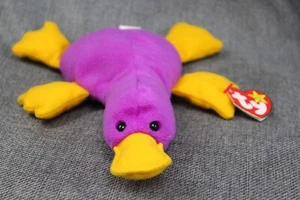 **RARE VINTAGE RETIRED** Ty Beanie Babies Patti The Platypus Plush Toy - 4025 - Picture 1 of 10