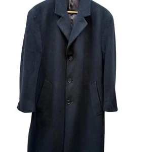 Abrigo Nordstrom by Jacob Siegel Hecho en Italia Lana de Cordero/Cachemira Negro Talla 40/S - Imagen 1 de 13